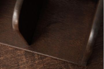 アンティーク雑貨　和製アンティーク　昭和初期　深みのある色合いの本立て(ブックスタンド)(R-038697)