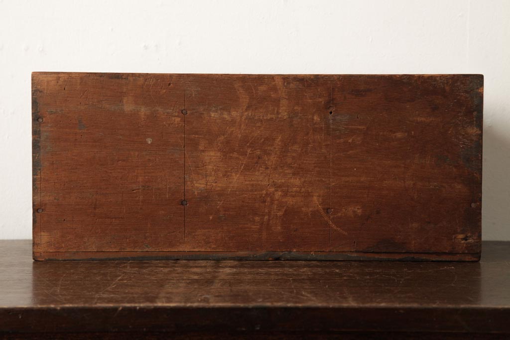 アンティーク雑貨　和製アンティーク　昭和初期　深みのある色合いの本立て(ブックスタンド)(R-038697)