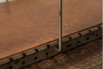 レトロ雑貨　和製ビンテージ　昭和中期　ナラ材　レトロな雰囲気漂う本立て(ブックエンド)(R-038698)