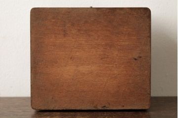 アンティーク雑貨　和製アンティーク　ナラ材　渋さと味わいが魅力的な古い印箱(印鑑箱、小物収納箱)(R-038701)