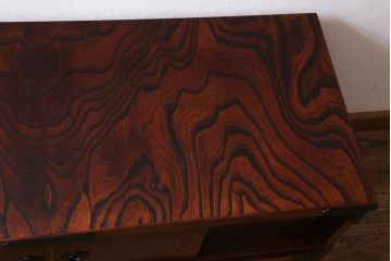 中古　民芸家具　岩谷堂箪笥　脚付きリメイク　重厚さの中にも華がある上品なローボード(テレビボード、サイドボード、戸棚)(R-038702)