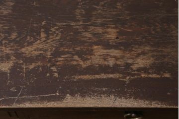 アンティーク家具　和製アンティーク　昭和初期　ナラ材　大正ロマン　洋館の雰囲気を醸し出す平机(デスク、ワークデスク、在宅ワーク、在宅用)(R-038703)