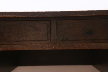 アンティーク家具　和製アンティーク　昭和初期　ナラ材　大正ロマン　洋館の雰囲気を醸し出す平机(デスク、ワークデスク、在宅ワーク、在宅用)(R-038703)