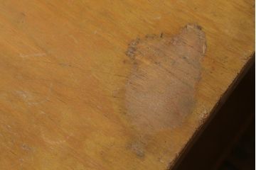 ヴィンテージ家具　温かみのある木肌が魅力のシンプルな片袖デスク(机、在宅ワーク、在宅用ワークデスク、ビンテージ)(R-038704)