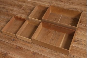 アンティーク家具　象嵌　栓材　タモ材　コンパクトな和製アンティークのライティングビューロー(簿記机、在宅ワーク、在宅用デスク)(R-038706)