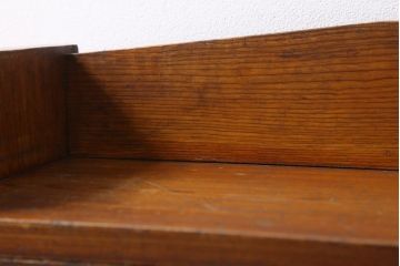 アンティーク家具　象嵌　栓材　タモ材　コンパクトな和製アンティークのライティングビューロー(簿記机、在宅ワーク、在宅用デスク)(R-038706)