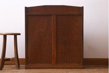アンティーク家具　象嵌　栓材　タモ材　コンパクトな和製アンティークのライティングビューロー(簿記机、在宅ワーク、在宅用デスク)(R-038706)
