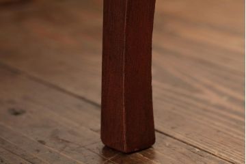 レトロ家具　昭和初期　天板一枚板　渋みのあるちゃぶ台(ローテーブル、花台)(R-038710)