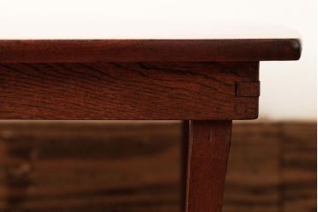 レトロ家具　昭和初期　天板一枚板　渋みのあるちゃぶ台(ローテーブル、花台)(R-038710)