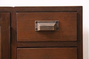 レトロ家具　昭和レトロ　昭和初期　激レア!ノスタルジックな雰囲気漂う本棚(収納棚、戸棚、キャビネット)(R-038711)