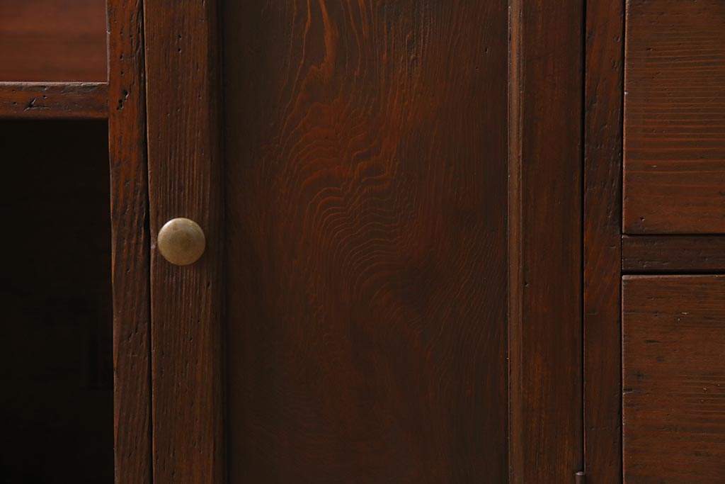 レトロ家具　昭和レトロ　昭和初期　激レア!ノスタルジックな雰囲気漂う本棚(収納棚、戸棚、キャビネット)(R-038711)