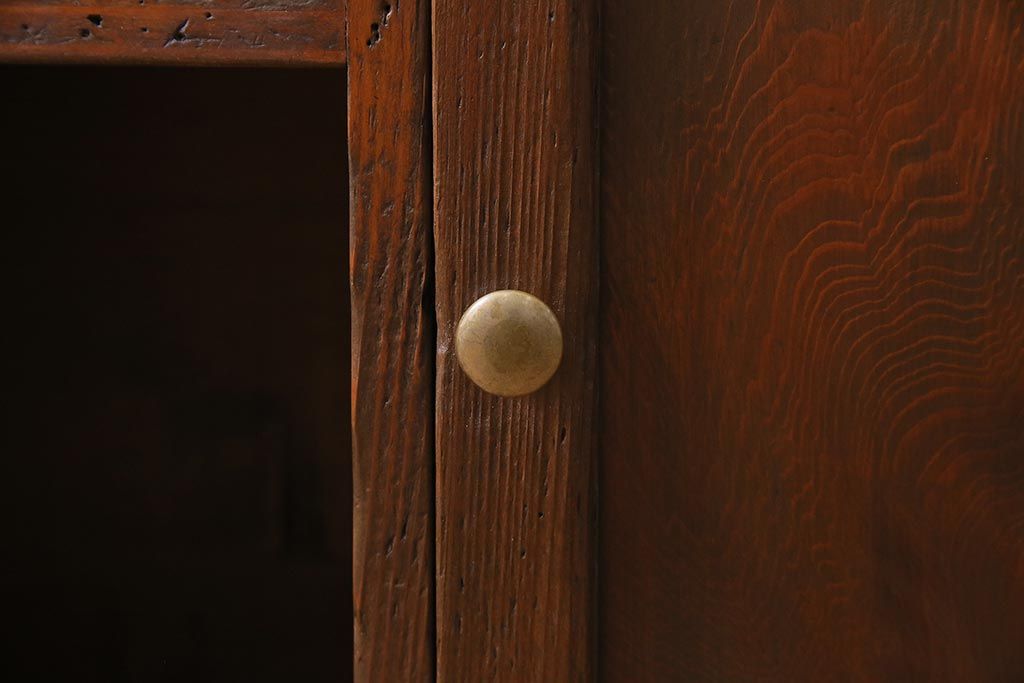 レトロ家具　昭和レトロ　昭和初期　激レア!ノスタルジックな雰囲気漂う本棚(収納棚、戸棚、キャビネット)(R-038711)