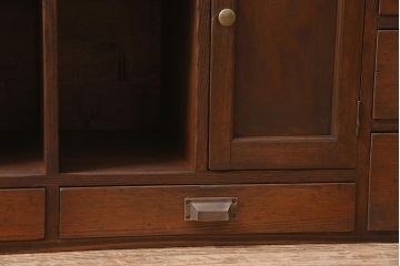 レトロ家具　昭和レトロ　昭和初期　激レア!ノスタルジックな雰囲気漂う本棚(収納棚、戸棚、キャビネット)(R-038711)