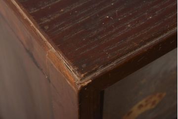 アンティーク家具　和製アンティーク　昭和中期　味わいたっぷりの引き戸付きチェスト(衣装タンス、引き出し)(R-038712)