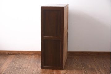 アンティーク家具　和製アンティーク　昭和中期　味わいたっぷりの引き戸付きチェスト(衣装タンス、引き出し)(R-038712)