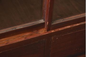 アンティーク家具　和製アンティーク　大正昭和初期　昔懐かしい雰囲気漂う本箱(収納棚、戸棚、キャビネット)(R-038713)