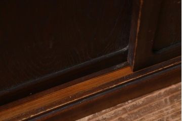 アンティーク家具　和製アンティーク　大正昭和初期　倹飩式　和の風情感じる重ね茶箪笥(茶棚、飾り棚)(R-038716)