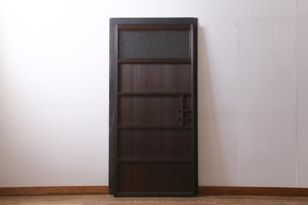 アンティーク建具　昭和初期　趣溢れるレトロな木製扉(建具、ドア)(R-038717)