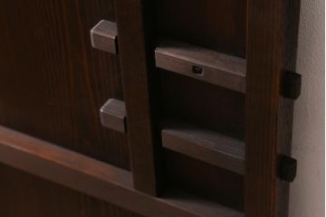 アンティーク建具　昭和初期　趣溢れるレトロな木製扉(建具、ドア)(R-038717)