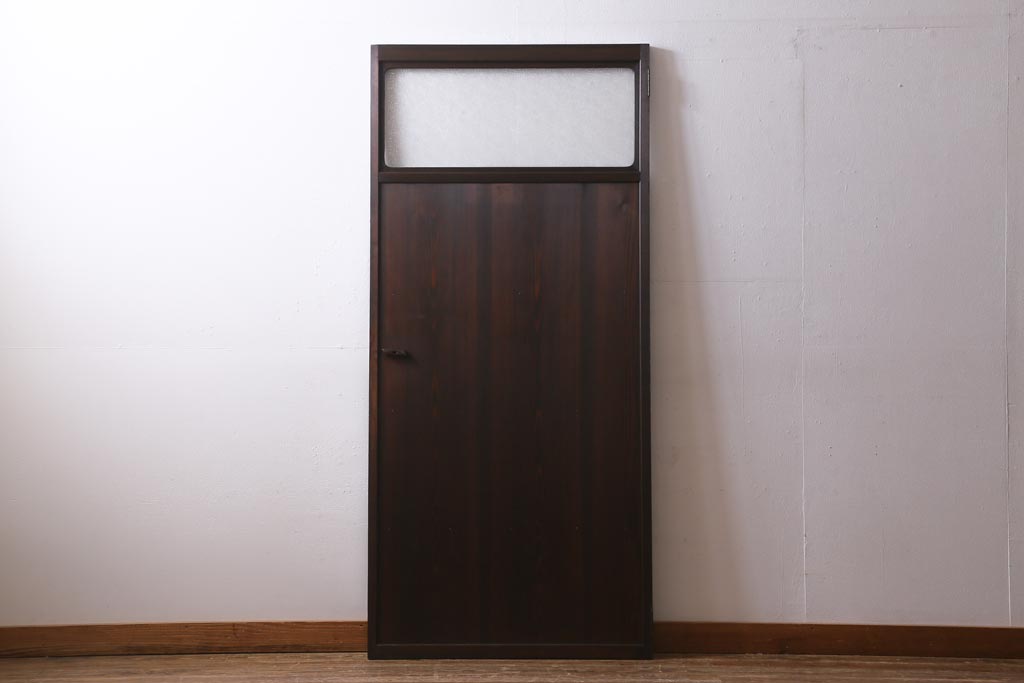 アンティーク建具　昭和初期　趣溢れるレトロな木製扉(建具、ドア)(R-038717)