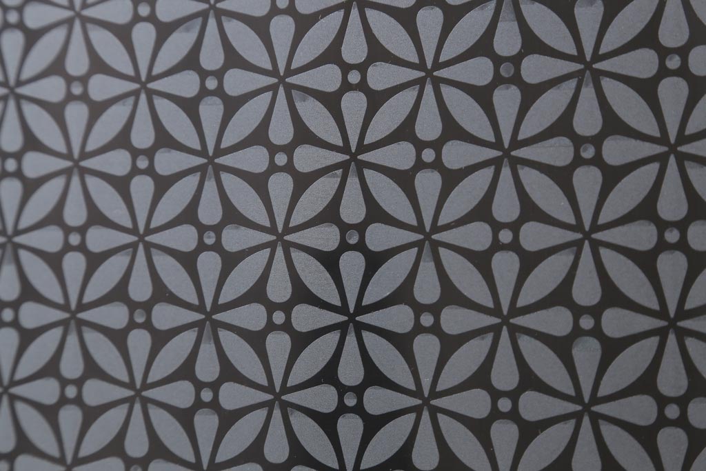 アンティーク建具　和製アンティーク　当店オリジナルガラス入り　ホワイトペイントが爽やかなガラス戸2枚セット(引き戸、建具)(R-038720)