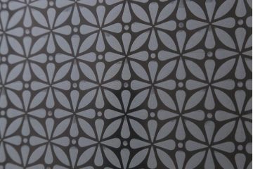 アンティーク建具　和製アンティーク　当店オリジナルガラス入り　ホワイトペイントが爽やかなガラス戸2枚セット(引き戸、建具)(R-038720)