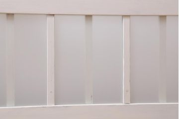 アンティーク建具　和製アンティーク　当店オリジナルガラス入り　ホワイトペイントが爽やかなガラス戸2枚セット(引き戸、建具)(R-038720)