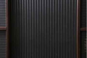 アンティーク建具　和製アンティーク　当時物色ガラス入り!　大正ロマン　モールガラス　色ガラスがレトロなガラス戸1枚(建具、引き戸)(R-038726)