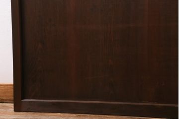 アンティーク建具　和製アンティーク　当時物色ガラス入り!　大正ロマン　モールガラス　色ガラスがレトロなガラス戸1枚(建具、引き戸)(R-038726)