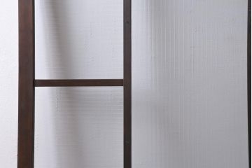 アンティーク建具　和製アンティーク　当時物色ガラス入り!　大正ロマン　モールガラス　色ガラスがレトロなガラス戸1枚(建具、引き戸)(R-038726)