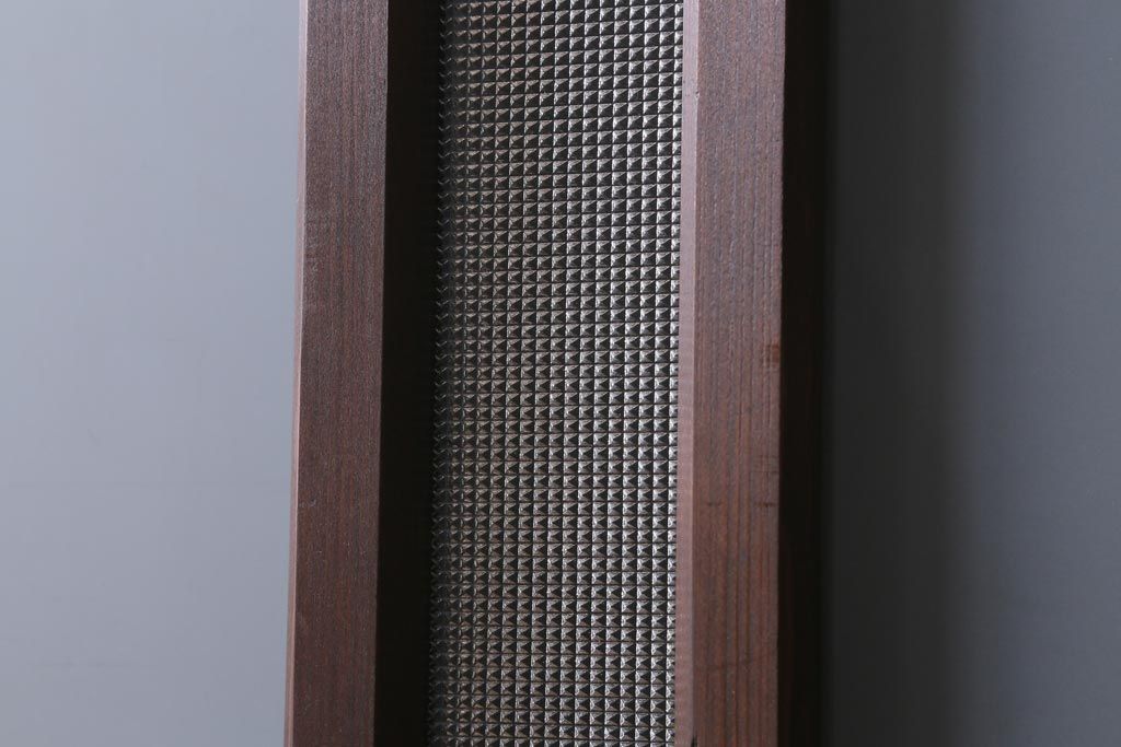 アンティーク建具　和製アンティーク　昭和初期　味のあるレトロな雰囲気を醸し出すガラス戸2枚セット(建具、引き戸)(R-038727)