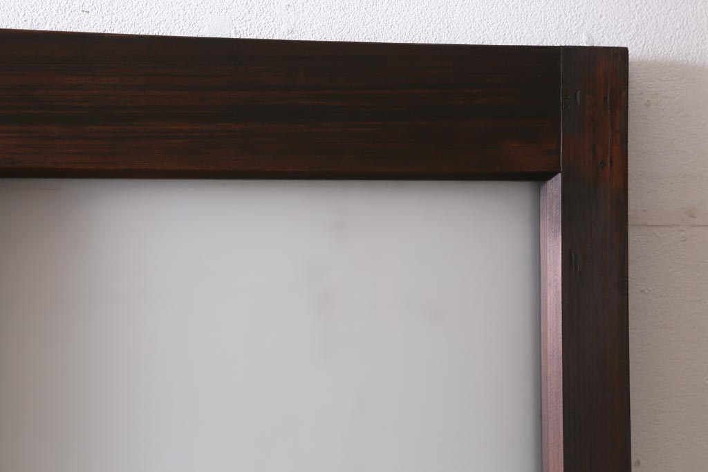 アンティーク建具　和製アンティーク　昭和初期　味のあるレトロな雰囲気を醸し出すガラス戸2枚セット(建具、引き戸)(R-038727)