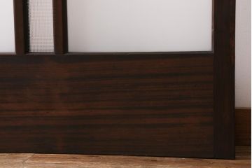 アンティーク建具　和製アンティーク　昭和初期　味のあるレトロな雰囲気を醸し出すガラス戸2枚セット(建具、引き戸)(R-038727)