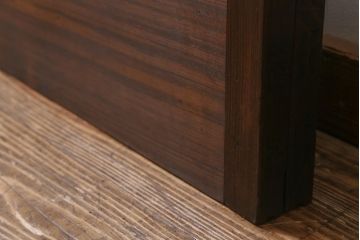 アンティーク建具　和製アンティーク　昭和初期　味のあるレトロな雰囲気を醸し出すガラス戸2枚セット(建具、引き戸)(R-038727)