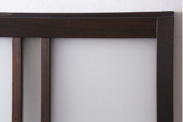 アンティーク建具　和製アンティーク　昭和初期　味のあるレトロな雰囲気を醸し出すガラス戸2枚セット(建具、引き戸)(R-038727)