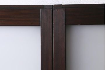 アンティーク建具　和製アンティーク　昭和初期　味のあるレトロな雰囲気を醸し出すガラス戸2枚セット(建具、引き戸)(R-038727)