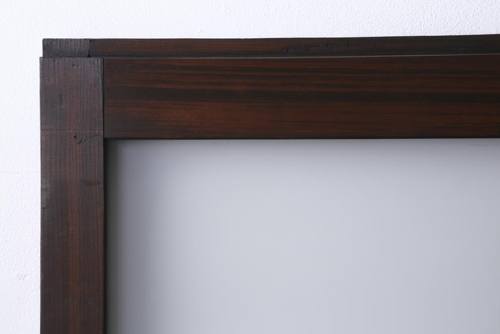 アンティーク建具　和製アンティーク　昭和初期　味のあるレトロな雰囲気を醸し出すガラス戸2枚セット(建具、引き戸)(R-038727)