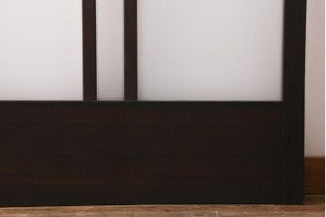 アンティーク建具　和製アンティーク　昭和初期　味のあるレトロな雰囲気を醸し出すガラス戸2枚セット(建具、引き戸)(R-038727)