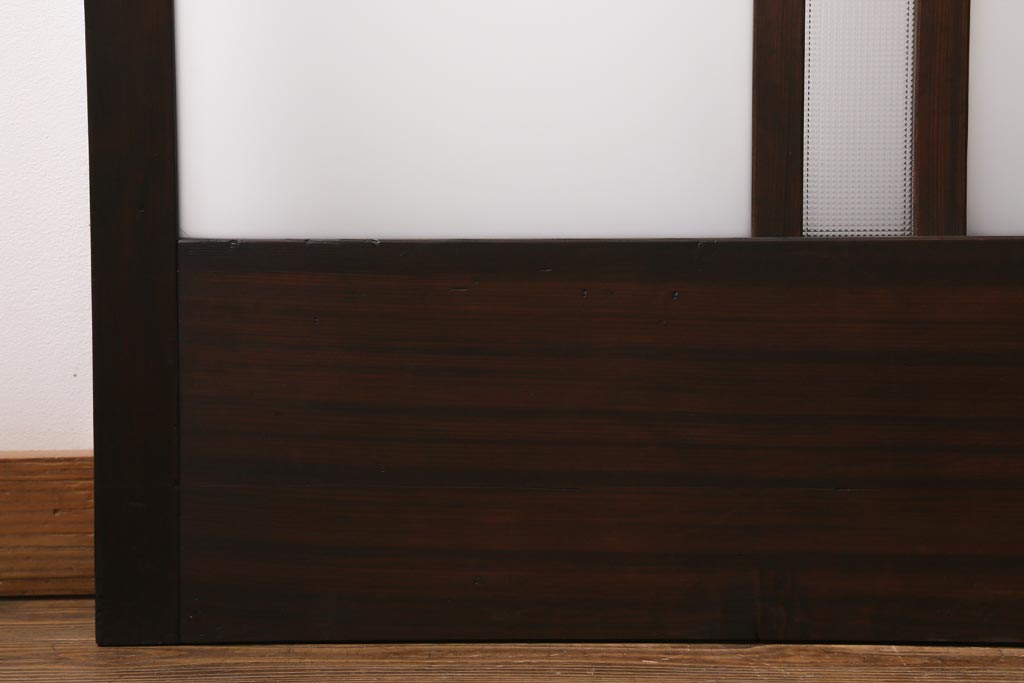 アンティーク建具　和製アンティーク　昭和初期　味のあるレトロな雰囲気を醸し出すガラス戸2枚セット(建具、引き戸)(R-038727)