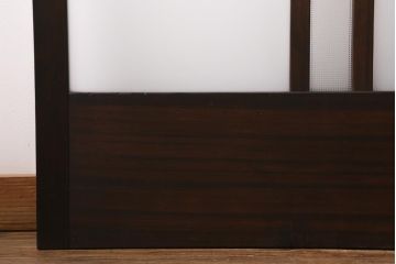 アンティーク建具　和製アンティーク　昭和初期　味のあるレトロな雰囲気を醸し出すガラス戸2枚セット(建具、引き戸)(R-038727)