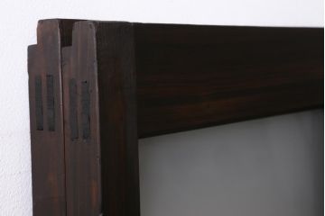 アンティーク建具　和製アンティーク　昭和初期　味のあるレトロな雰囲気を醸し出すガラス戸2枚セット(建具、引き戸)(R-038727)