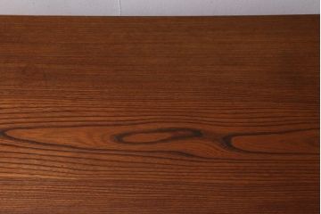 中古　指物家具　総欅(ケヤキ)材　松岡日出雄 銘入り　座卓(ローテーブル)(R-038778)