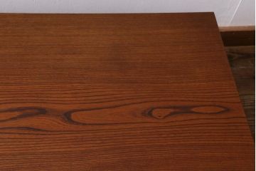 中古　指物家具　総欅(ケヤキ)材　松岡日出雄 銘入り　座卓(ローテーブル)(R-038778)