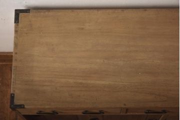 アンティーク家具　和製アンティーク　昭和中期　総桐材　古い木の質感が味わい深い小箪笥(引き出し、収納棚、桐箪笥、桐たんす)(R-038783)