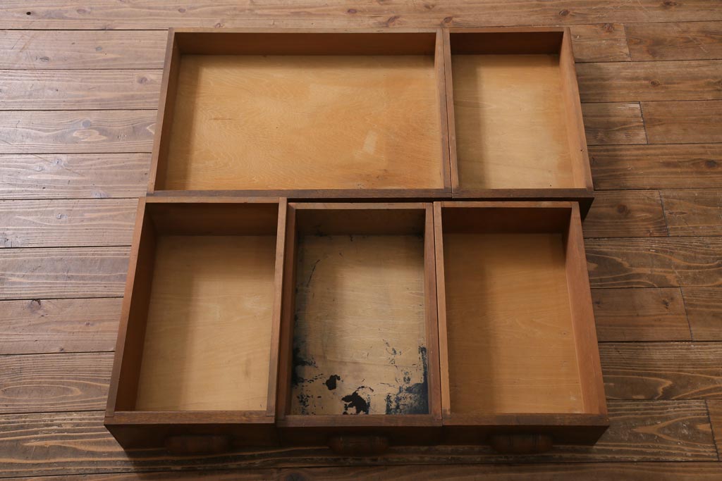 アンティーク家具　上手物!　ナラ材　テーパー脚　レトロな片袖デスク(片袖机、在宅ワーク、在宅用ワークデスク)(R-038787)