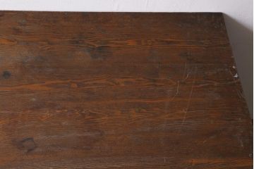 アンティーク家具　上手物!　ナラ材　テーパー脚　レトロな片袖デスク(片袖机、在宅ワーク、在宅用ワークデスク)(R-038787)