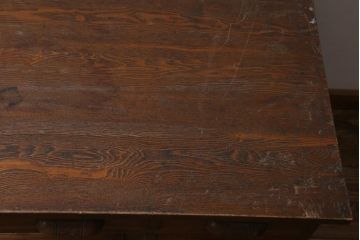 アンティーク家具　上手物!　ナラ材　テーパー脚　レトロな片袖デスク(片袖机、在宅ワーク、在宅用ワークデスク)(R-038787)