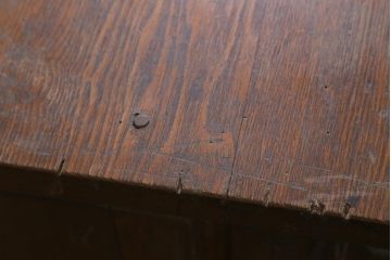 アンティーク家具　上手物!　ナラ材　テーパー脚　レトロな片袖デスク(片袖机、在宅ワーク、在宅用ワークデスク)(R-038787)