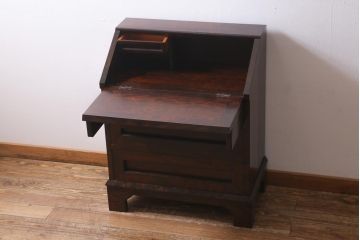 ビンテージ家具　松本民芸家具　#66　落ち着いた雰囲気が魅力的な高山式ビューロー(簿記机、在宅ワーク、在宅用ワークデスク、ライティングビューロー)(定価約29万円)(R-038792)