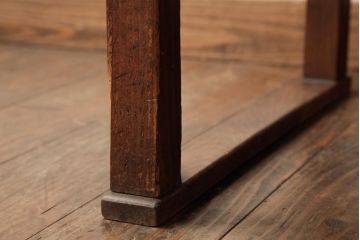 アンティーク家具　大正昭和初期　栓材　柔らかな木の風合いが魅力のレトロな文机(ローテーブル、座卓)(R-038857)